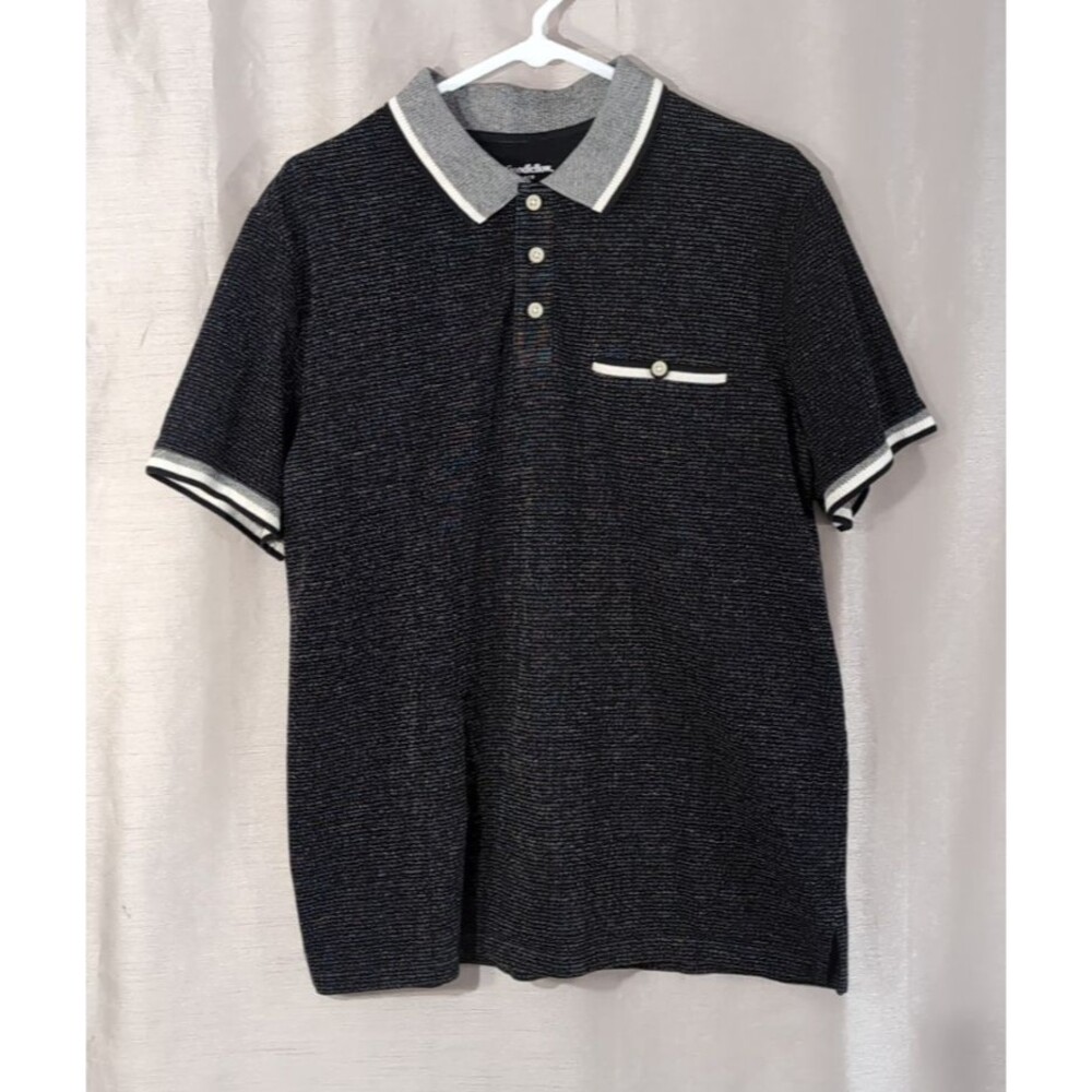 Goodfellow & Co Every Wear Polo Shirt Men's Size LARGE Dark Gray Standard Fit